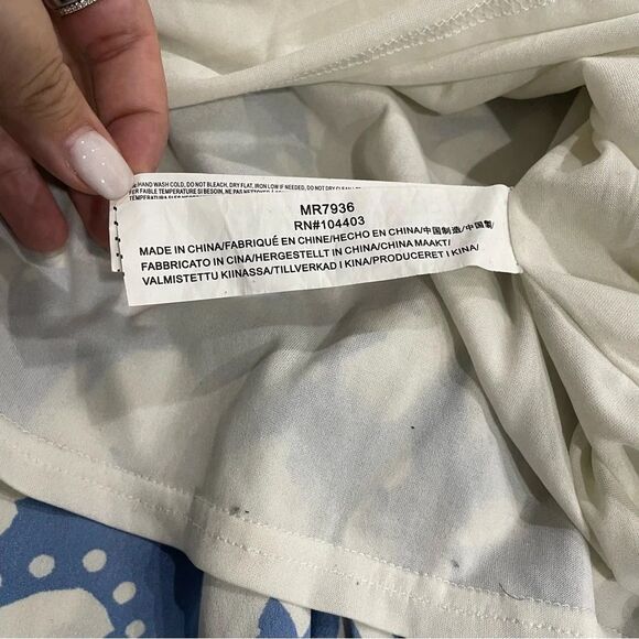 MOON RIVER Women's U Neck Puff Sleeve Shirred Tiered Midi Dress m - Picture 7 of 12